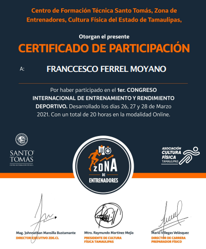 1° Congreso Entrenamiento 1° Congreso Entrenamiento