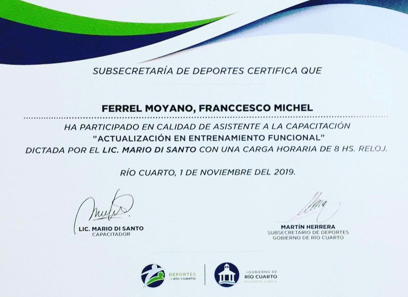 Actualización Entrenamiento Funcional Actualización Entrenamiento Funcional