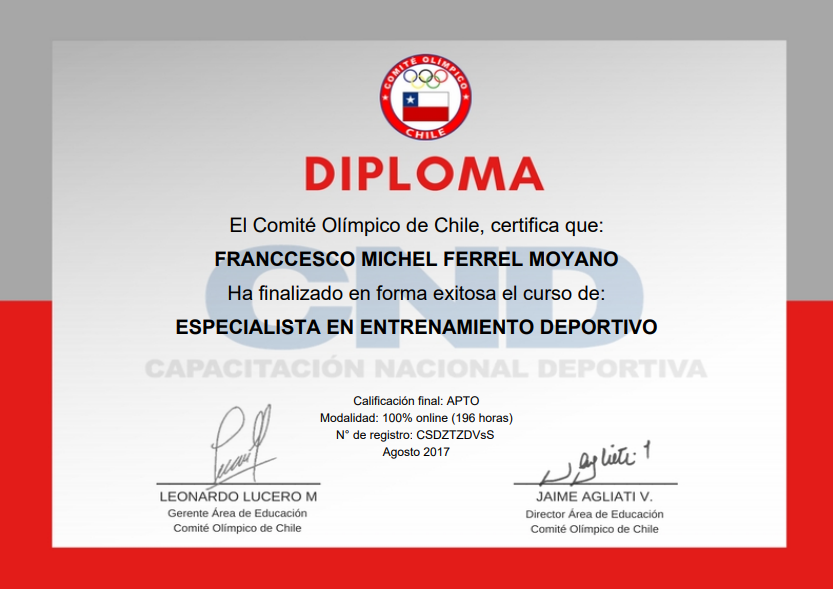 Certificado COCH Certificado COCH